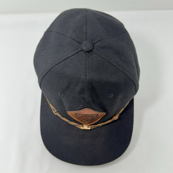 Findlay Snapback Baseball Hat Men Cap Lace Tied Link String Logo Emblem Black - Picture 11 of 12